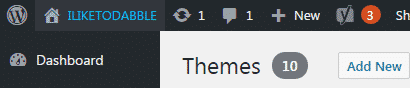 Screenshot of "Themes" section on WordPress Home Page