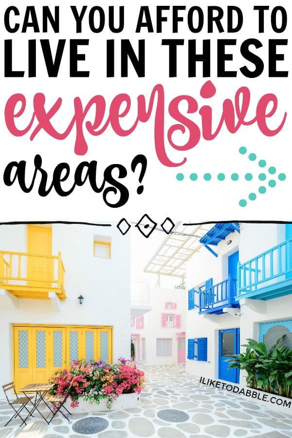 Image of homes. High cost of living areas. Save on housing costs. Real estate. How do people afford to live in expensive areas? How to relocate. #highcostofliving #savemoney #realestate