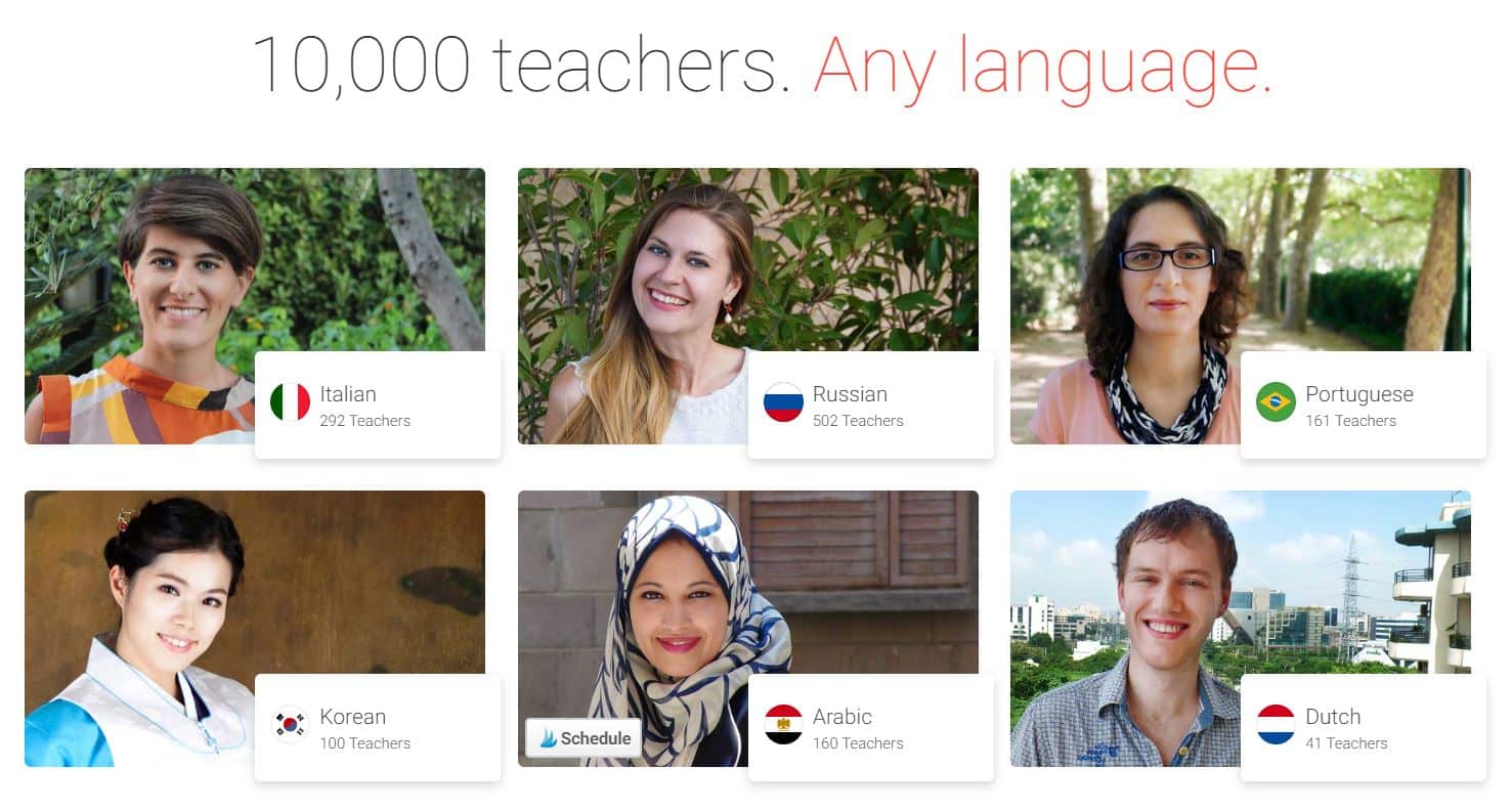 teach english online with italki, 10,0000 teachers. any language. Image of teachers that are in the network