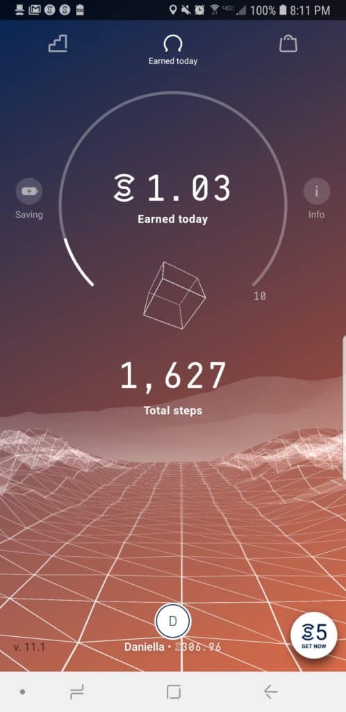 sweatcoin review step screenshot