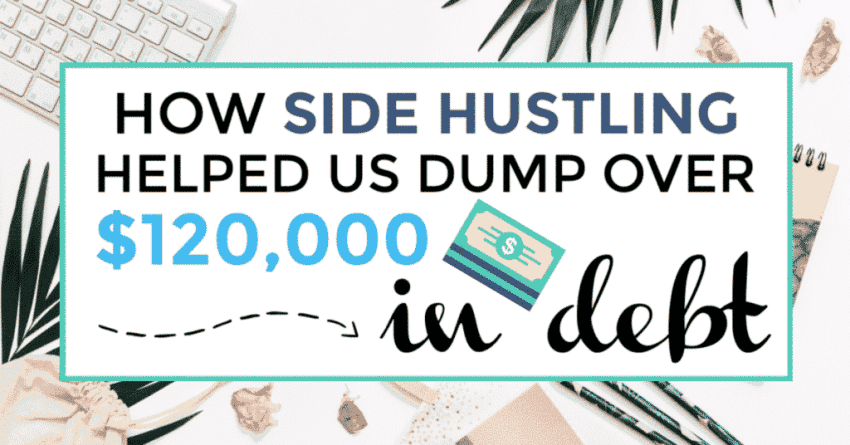 side hustle and pay off debt featured image with title text