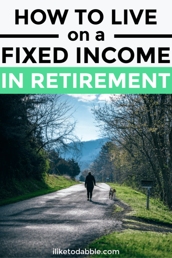 Tips for new retirees and how to live on a fixed income in retirement. Image of woman walking her dog. #newretirees #retirement