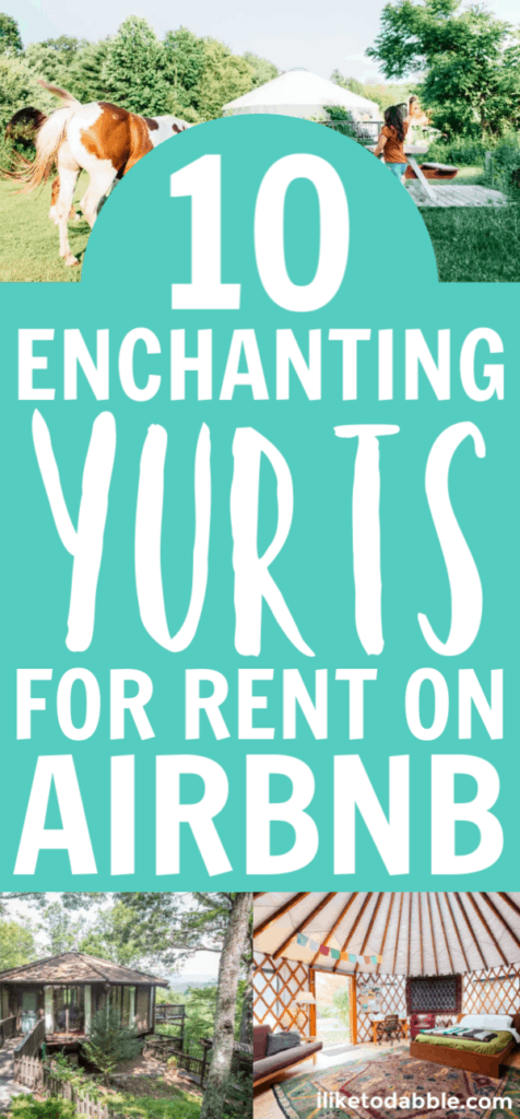 10 enchanting yurts for rent on Airbnb in the United States featuring yurts in Oregon, Washington and Utah. #yurtsforrent #airbnb #yurtsonairbnb