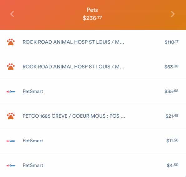 How much does it cost to own a pet clarity money snippet (screenshot) of our costs