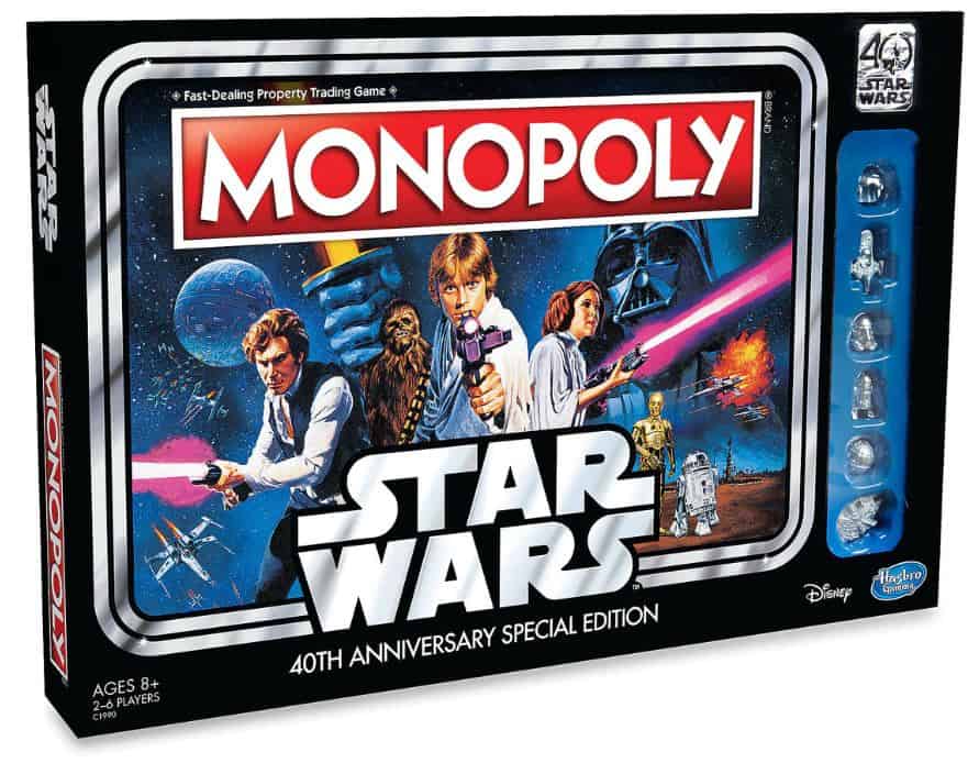 star wars monopoly thrift store flipping. Image of Star Wars 40th anniversary Monopoly addition.