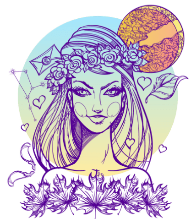 Virgo zodiac sign illustration