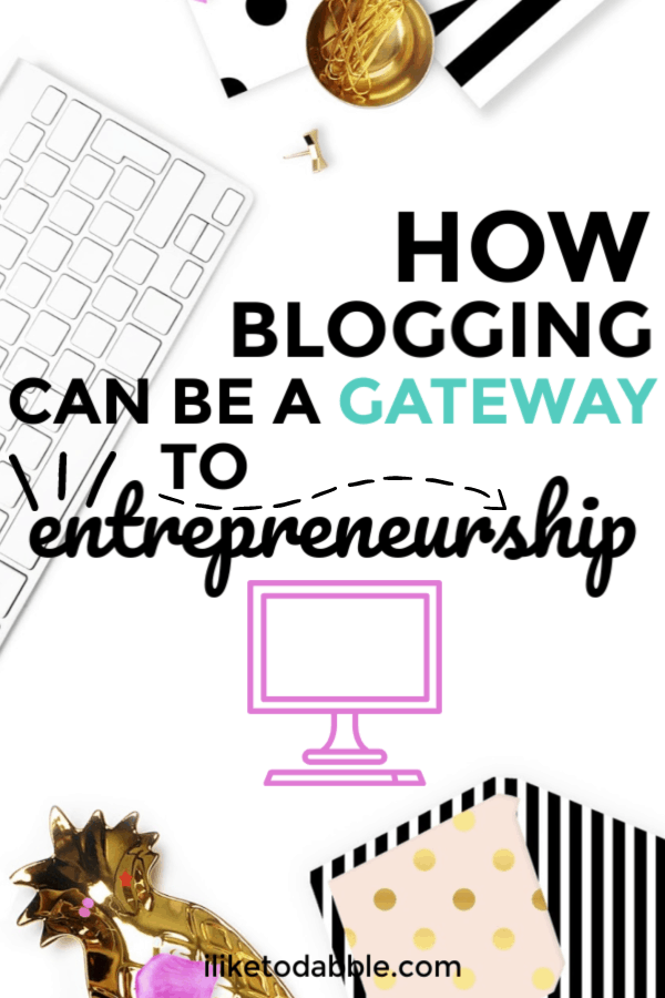 Entrepreneur Stories: How Blogging Can Be a Gateway to Entrepreneurship. Read Ashley's story how she went from money manager to blogger to running her own content management company. Image with keyboard, journal and paper clips. #entrepreneurstories #entrepreneurlife #entrepreneur #sidehustle #businessideas