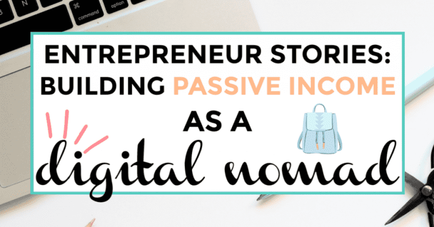 Entrepreneur stories: Building Passive Income as a Nomad, image of keyboard in the background.