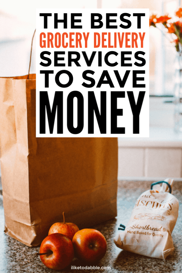 The best grocery delivery services to save money. See how 10+ different delivery services stack up against each other from price to quality to plant based, etc. Image of paper bag with groceries in it, apples on the kitchen table.#savemoney #grocerydelivery #groceryshopping #savemoneyonfood #cheapgroceries #foodbudget #grocerybudget