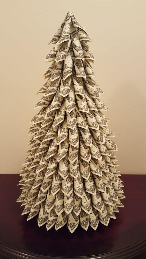 tree made out of money