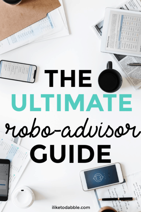The ultimate robo advisors guide Image of cell phone, coffee cup and graphs. #roboadvisors #investing #savemoney #makemoney
