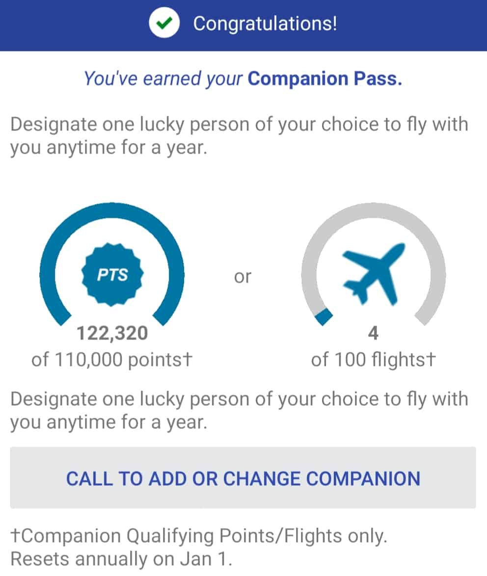 southwest companion pass to get free airfare screenshot.