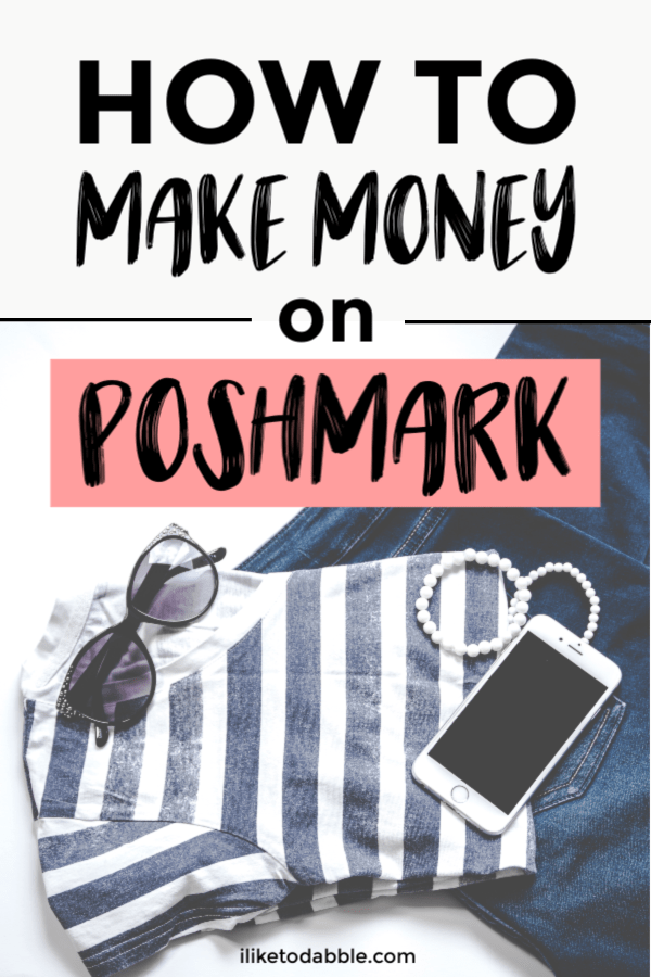 This in depth review of poshmark will show you everything you need to do to make money selling on poshmark. Image of shirt, sunglasses, necklace, and jeans. #reseller #sellonline #makemoneyonline #makemoney #poshmark #sidehustle #sidehustleideas #makemoneyfast #sellitemsonline #onlineseller #sellonline #sidehustleapps #resellerapps