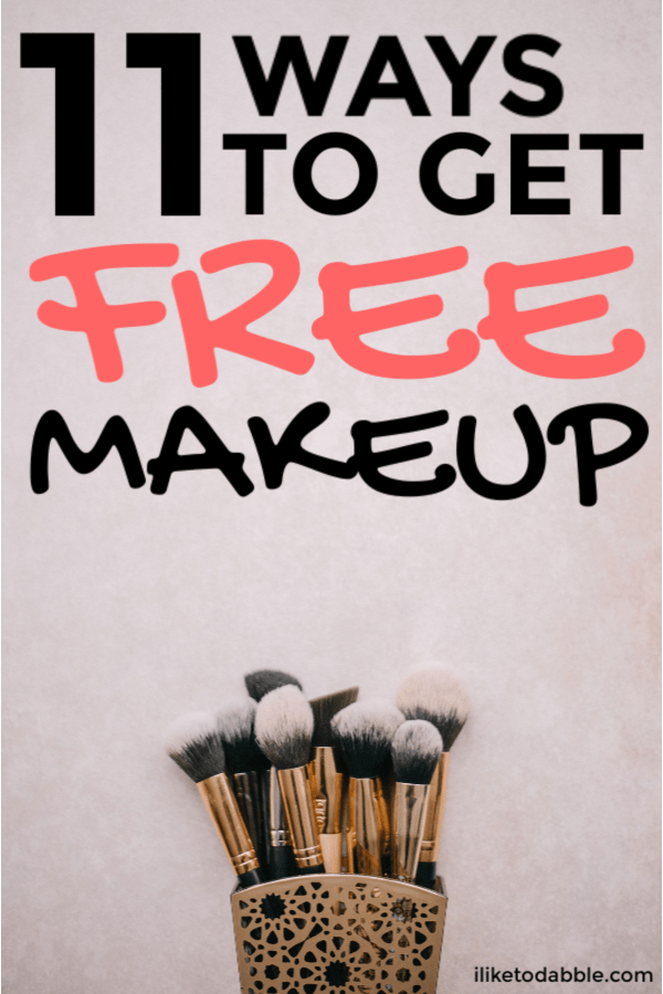 11 ways to get free makeup samples and other beauty products. Image of makeup brushes. #freesamples #freemakeupsamples #savemoney #freebies #freestuff