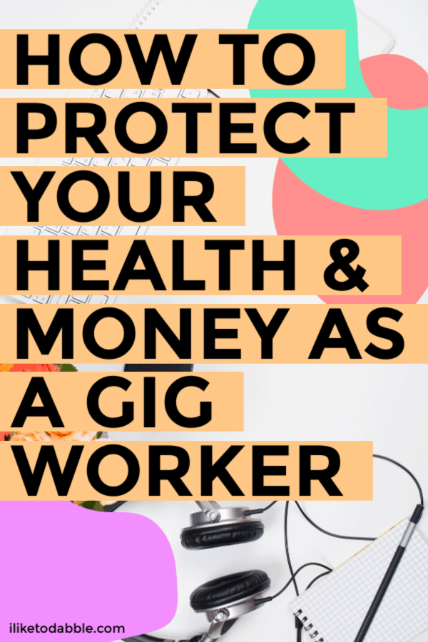 How to protect your health and money as a gig worker and prepare for a recession. Image of headphones and journal. #sidehustle #sidegig #gigworker #recession #moneytips #makemoney #savemoney #emergencyfund #emergencyplan #jobloss
