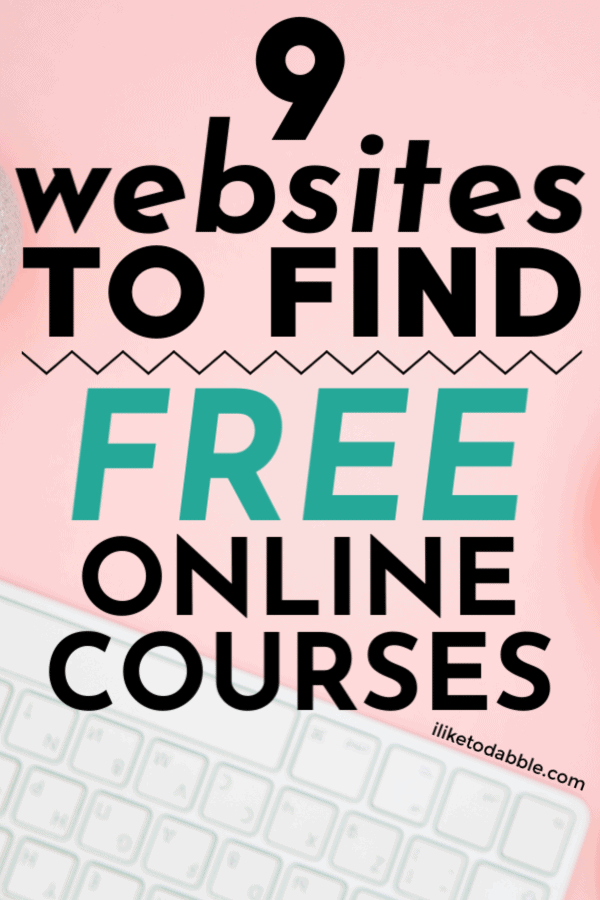 How to find free online courses for your business. Image of keyboard in background. #freecourses #freestuff #sidehustle #freelearning #digitalmarketing