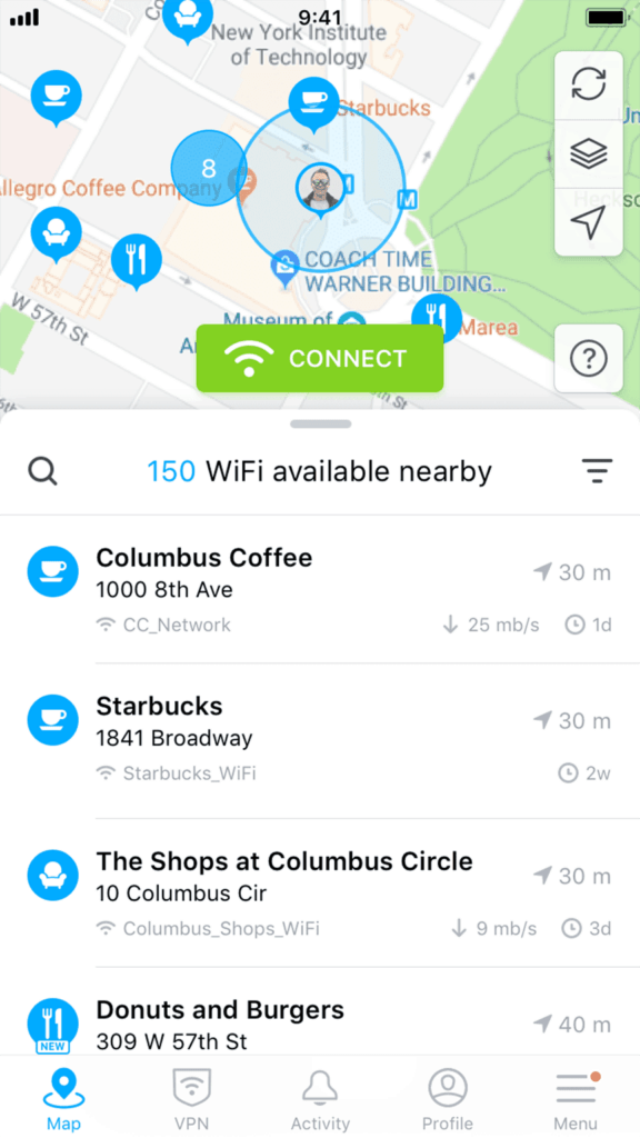 WiFiMap screenshot