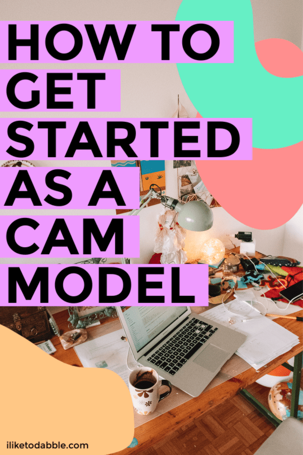 How Minnie got started as a cam model and content creator. Image of desk, laptop, study lamp, paper and photo frames.  #camgirl #cammodel #blogger #youtuber