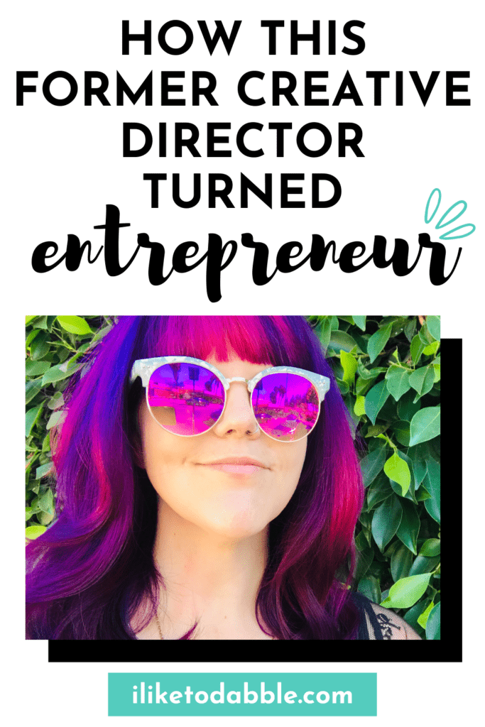 Image of Megan. Read Megan's story about how she went from working in the entertainment industry as a creative director to now running her own creative business #graphicdesigner #entrepreneur