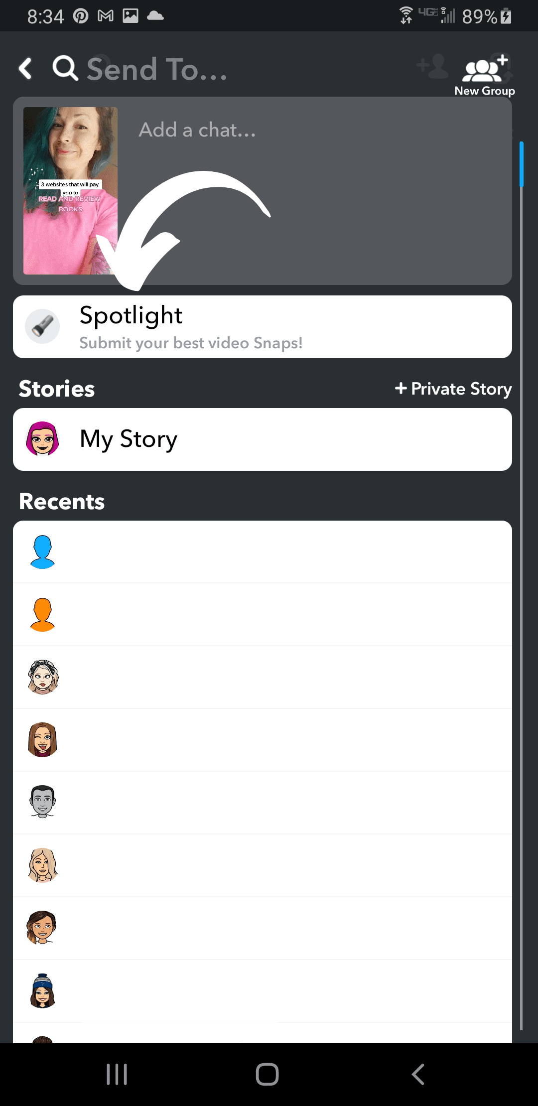 how to post to snapchat spotlight snapshot