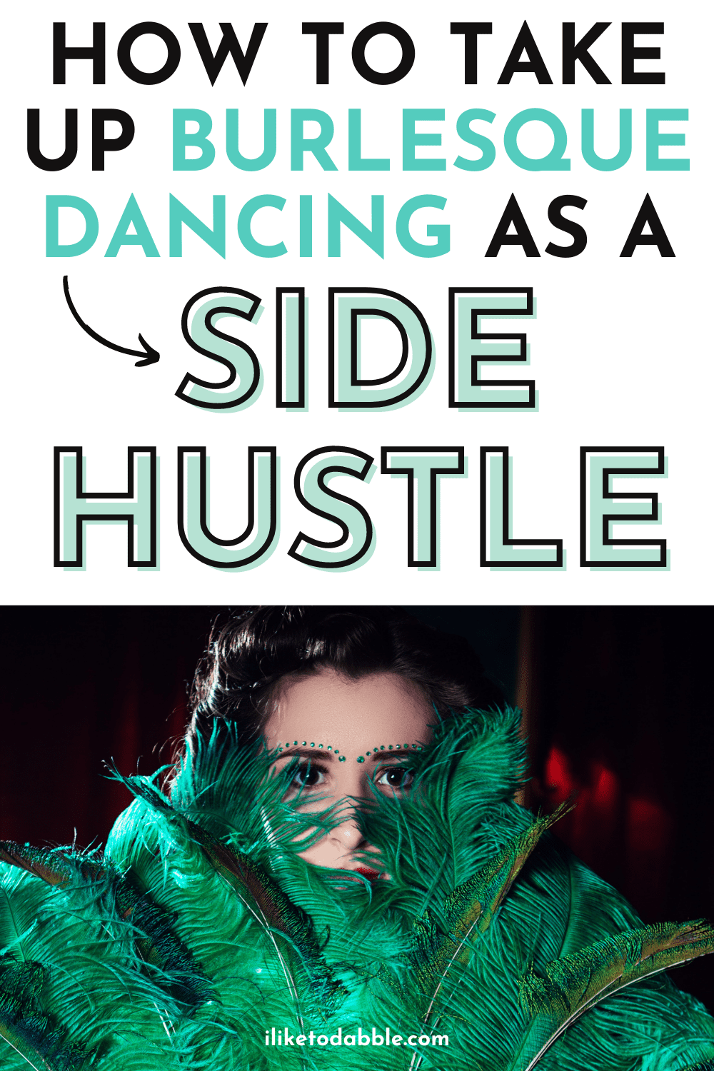 burlesque dancer with title text overlay