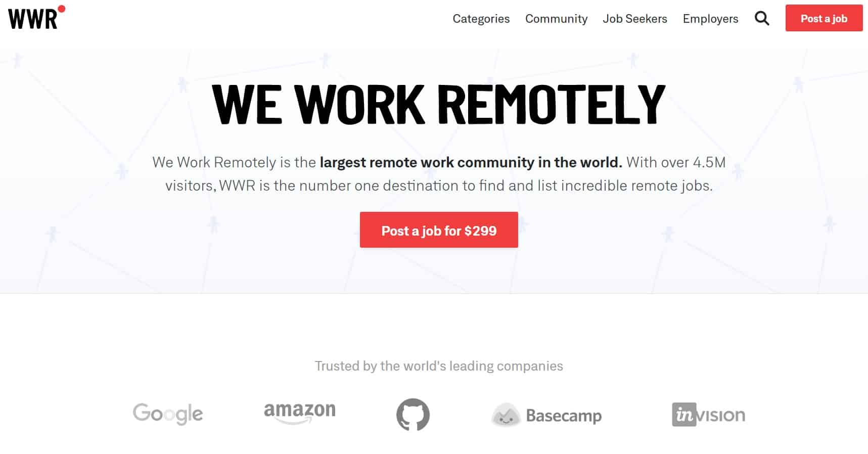 weworkremotely homepage screenshot 