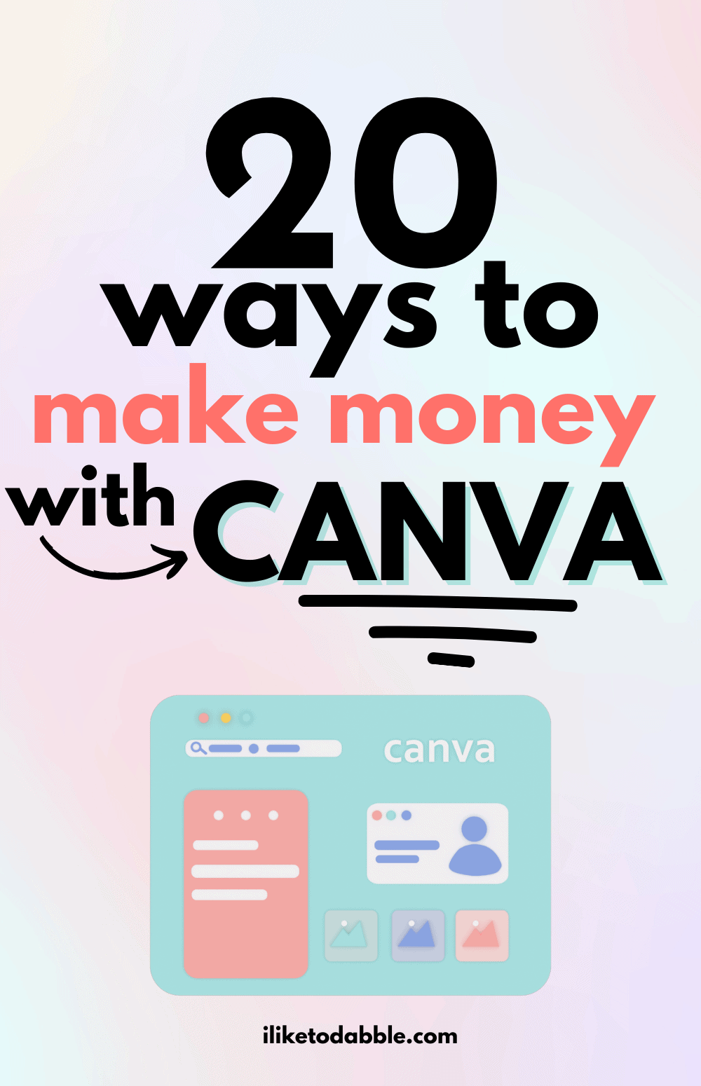 make money with canva pinnable image