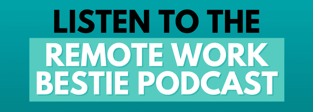 remote work bestie podcast button