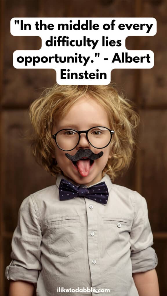 Einstein pinnable hustle quote